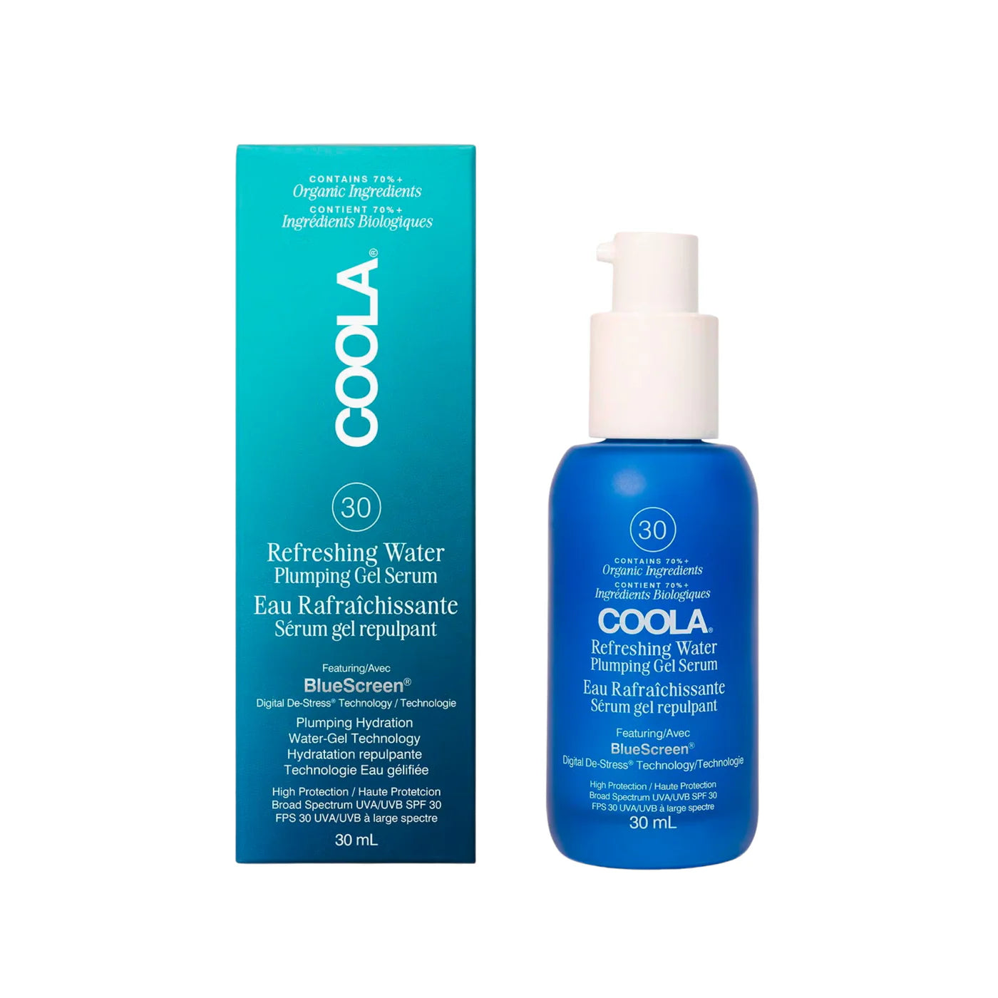 Coola. Eau Rafraîchissante Sérum Gel Repulpant FPS 30 - 30 ml